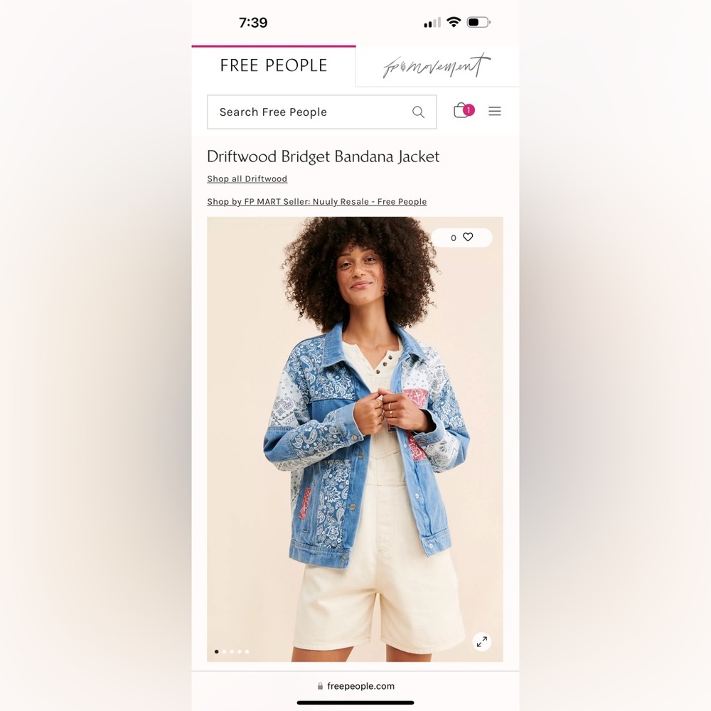 Free People Driftwood Bridget Bandana Jacket